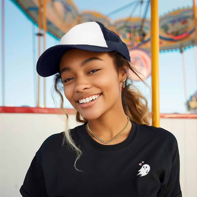 DALIX Two Tone Trucker Hat Summer Mesh Cap with Adjustable Snapback Strap - Image 4